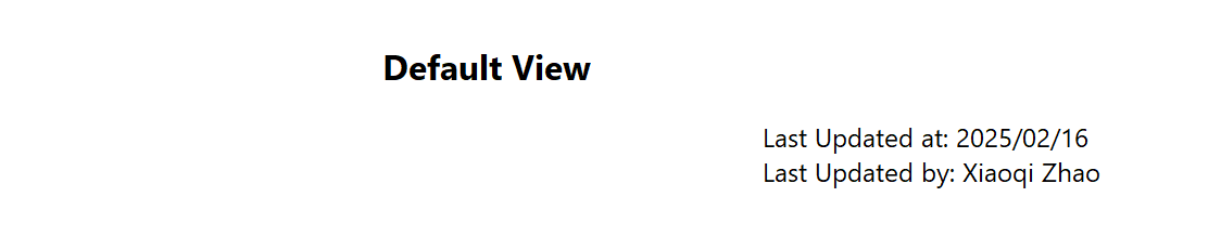 Default View