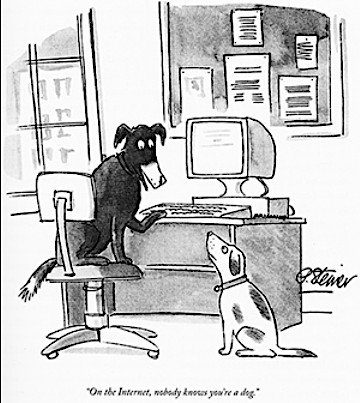 nobody knows you're a dog on the internet