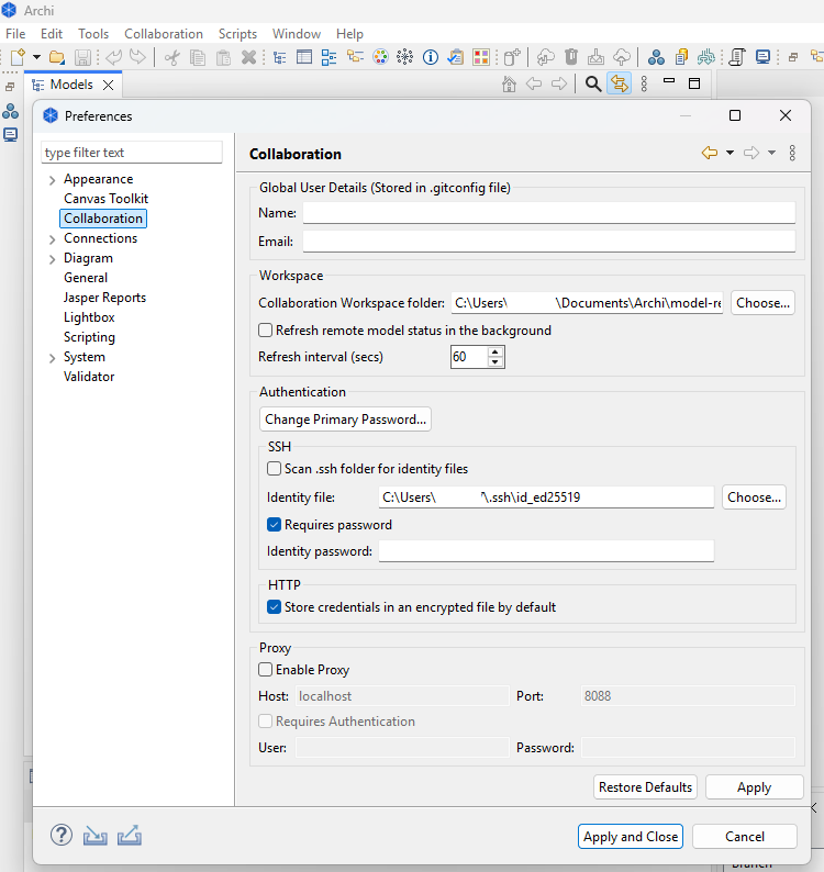 Collaboration Configuration